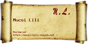 Mucsi Lili névjegykártya